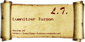 Lumnitzer Tuzson névjegykártya
